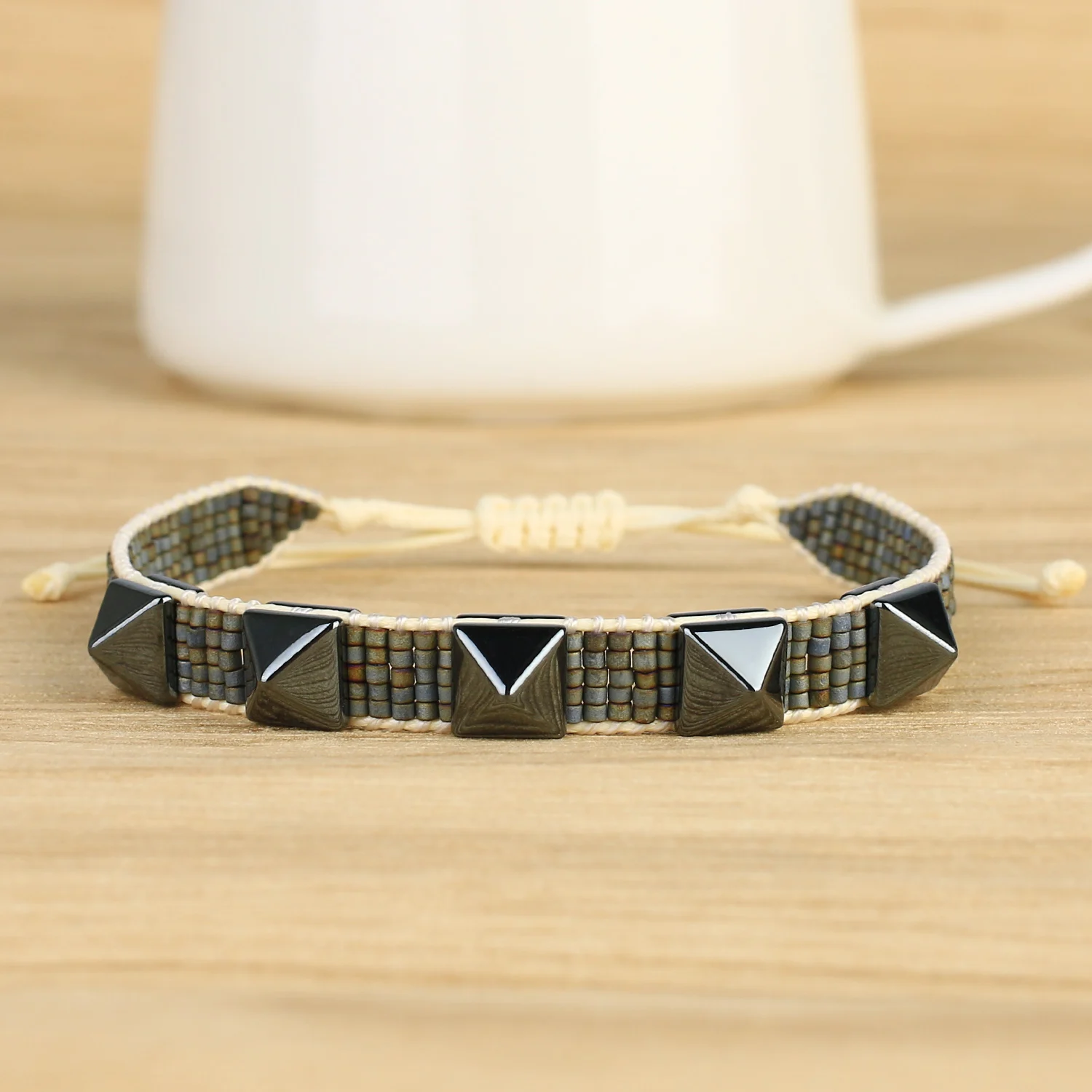 

KELITCH Miyuki Bracelets Seed Beaded Jewelry Handmade Adjustable Wrap Bracelet Friendship Charms Bangles