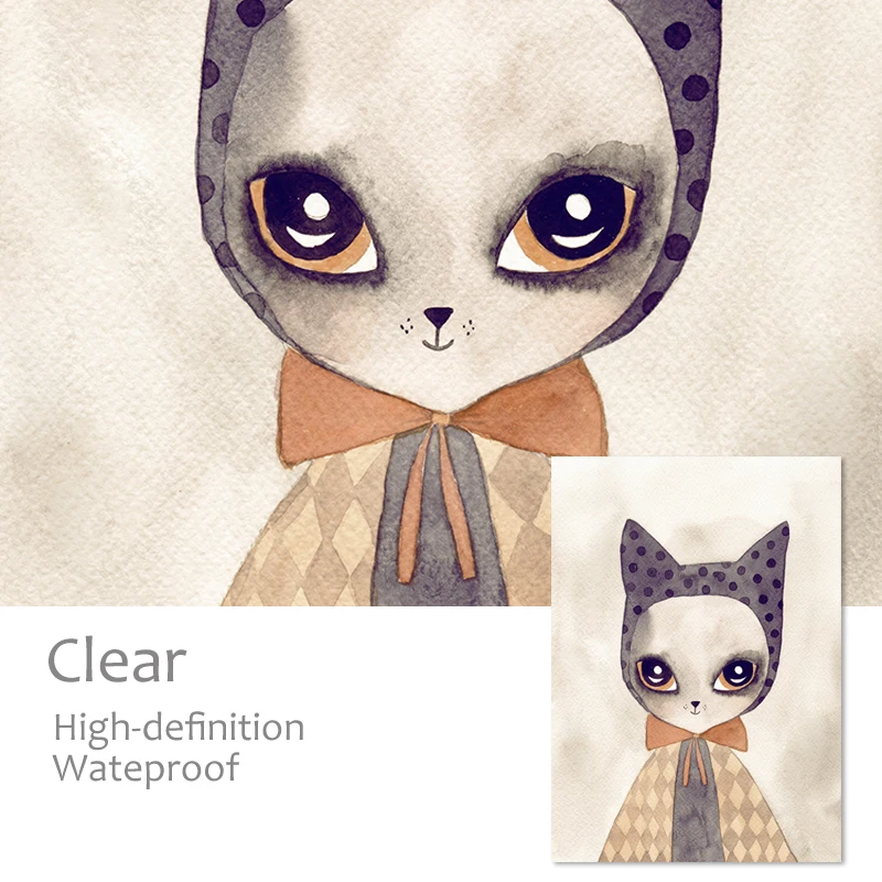 Скандинавский абстрактный плакат с лисой Современная Настенная живопись на