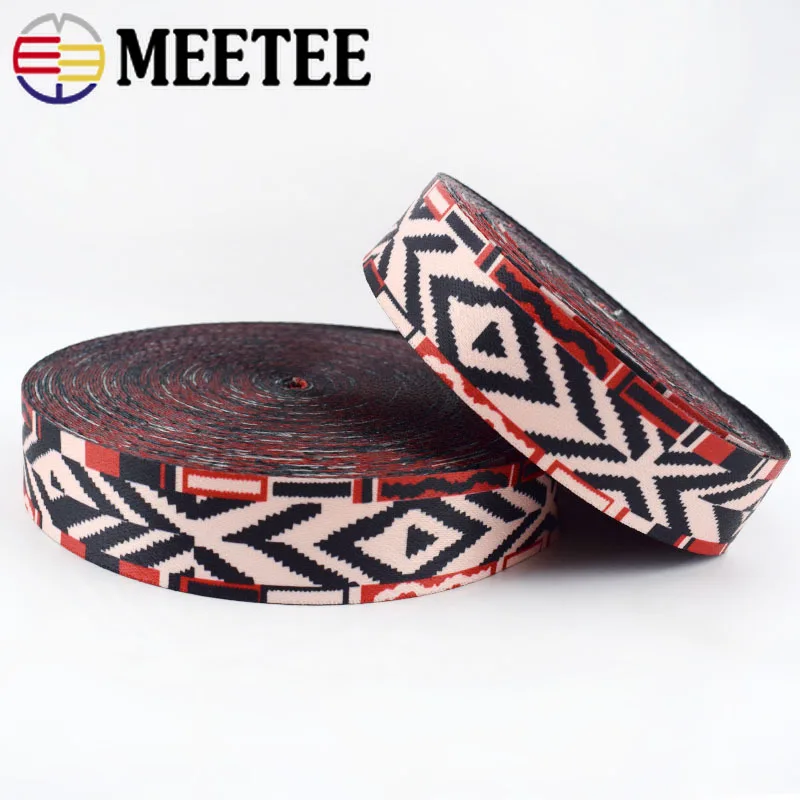 2 м 38 мм нейлоновая полипропиленовая печатная тесьма жаккардовая кружевная лента