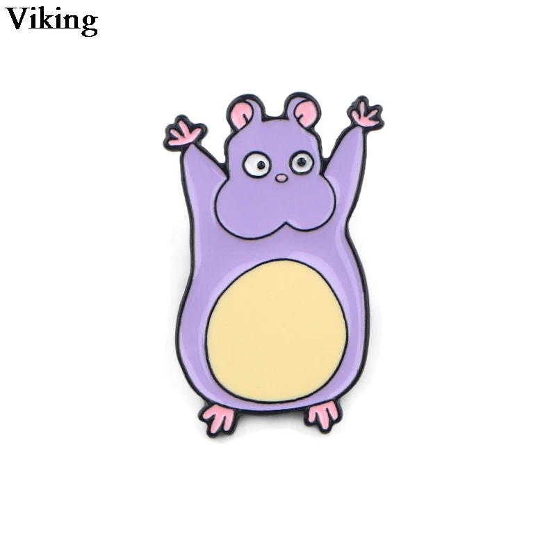 1 шт. Значки для мыши из мультфильма эмаль броши смешной значок животное отворот