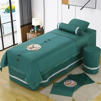 four piece beauty bedspread european cotton beauty salon supplies ear massage and body care bed cover custom made bed cover