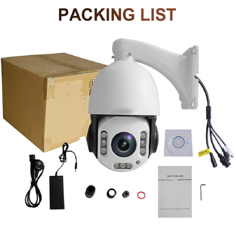 Full HD 2MP 20x зум Автоматическое отслеживание PTZ скорость купольная IP камера