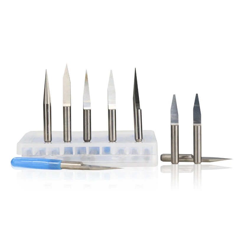

1 Set 3.175Mm Pcb Carbide Router Bits Kit Set for Milling Tools & 20Pcs Cnc V-Shaped Bit Carbide Pcb Engraving Bits