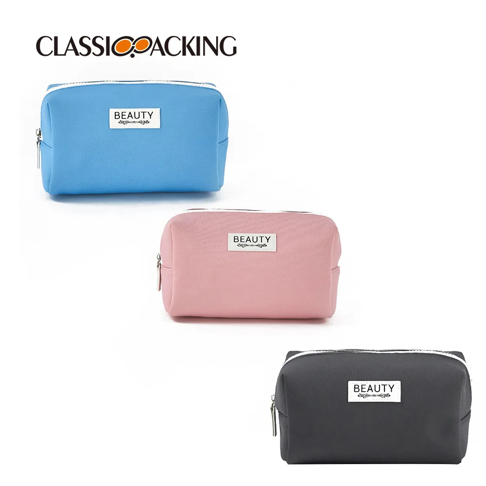 

2021 New Color Diving Material Storage Wash Women's Cosmetics Zipper Makeup Bag