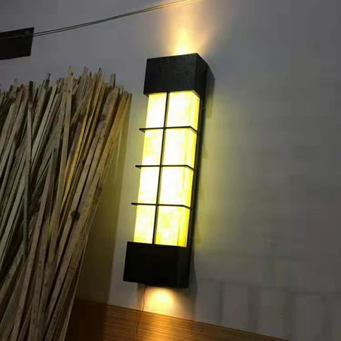 Современный вертикальный Мраморный Садовый светильник водонепроницаемые