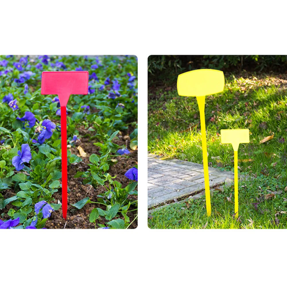 

20pcs Plant Labels Nursery Garden Tags Markers Garden Insert Tag Re-usable Plant Labels (Mixed Color)