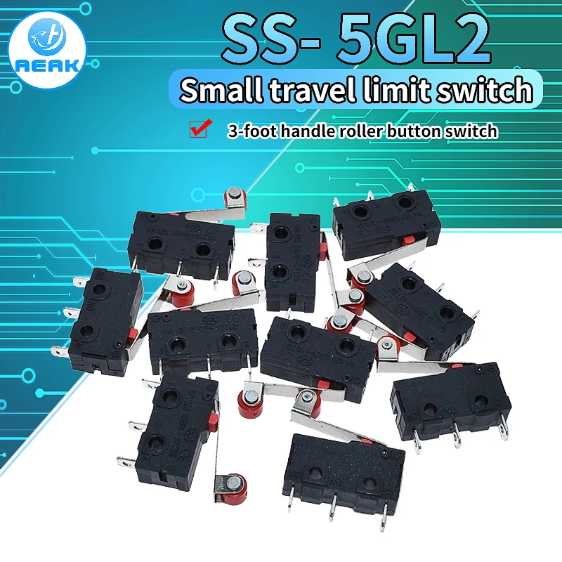 20 шт./лот Новинка микро ролика рычага нормально открытый Закрытый Концевой