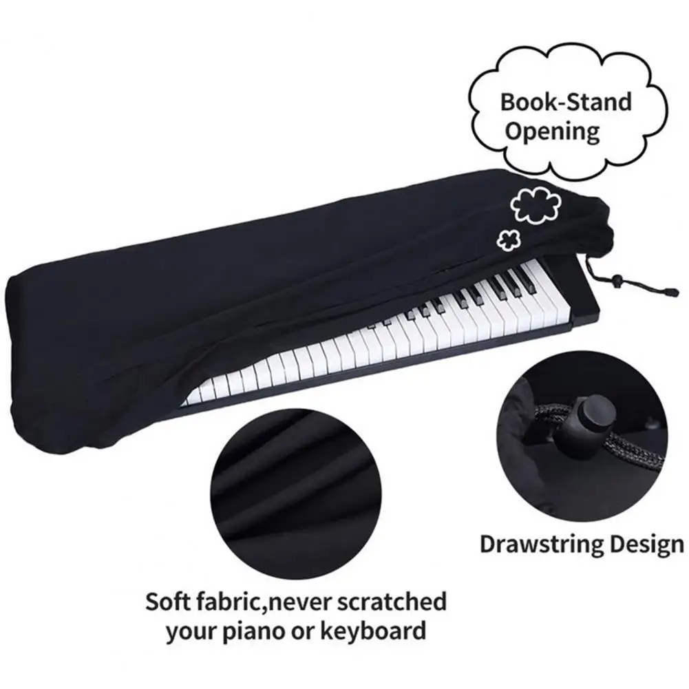 

Чехол для электронной клавиатуры пылезащитный черный чехол для клавиатуры пианино защитный Пылезащитный Чехол для 88 клавиши, электронная ...
