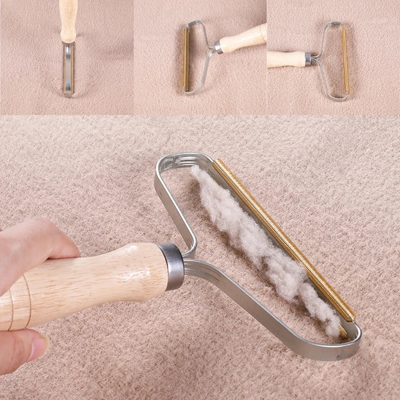 

P82C Portable Manual Clothes Lint Remover Fuzz Shaver Brush Tool Coat Double Sided Hair Removal Woven Sweater Cleaning