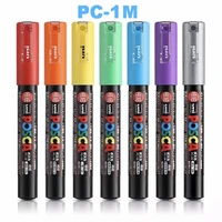 1pcs uni posca pc 1m paint marker extra fine bullet tip 0 7mm art marker pens water based 28 colors available