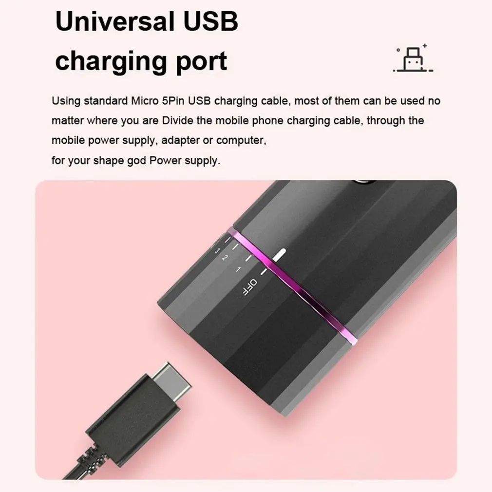 

USB Charging Hand-held Dry Wet Automatic Curler Four Levels Of Temperature Long-lasting Curly Hair Stable Temperature