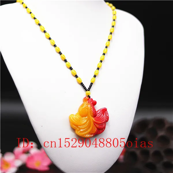 Натуральный красный желтый нефрит камень Золотая рыбка ожерелье из бисера