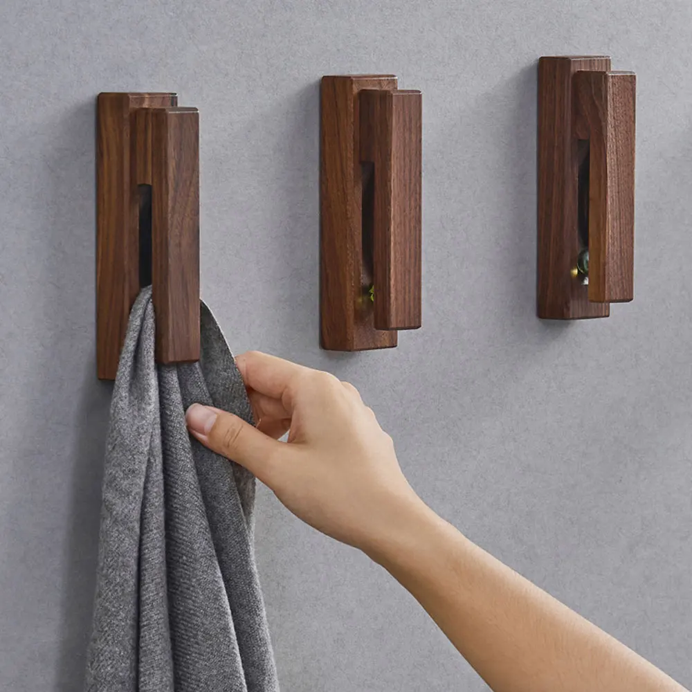 Creative Rustic Wood Towel Hooks Wall Mount Sundries Storage Hanger Rack Home Ornament Bathroom Organizer | Дом и сад