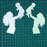 mother holding baby metal cutting dies real picture cut die scrapbook paper craft knife mould blade punch stencils dies 2020 new