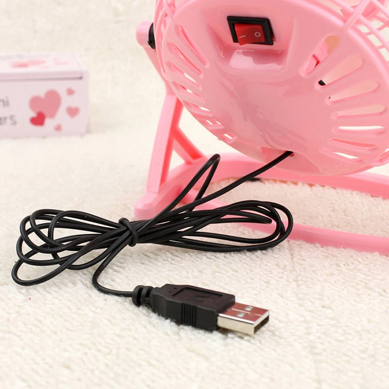 4-дюймовый USB-вентилятор для офиса настольный пластиковый маленький