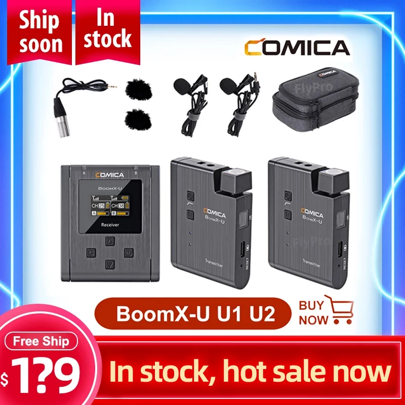 Многофункциональный беспроводной дальномер Comica BoomX-U U1 U2 компактный петличный