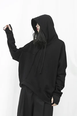 Черная Толстовка на шнурке модная новинка 2020 зимний нестандартный