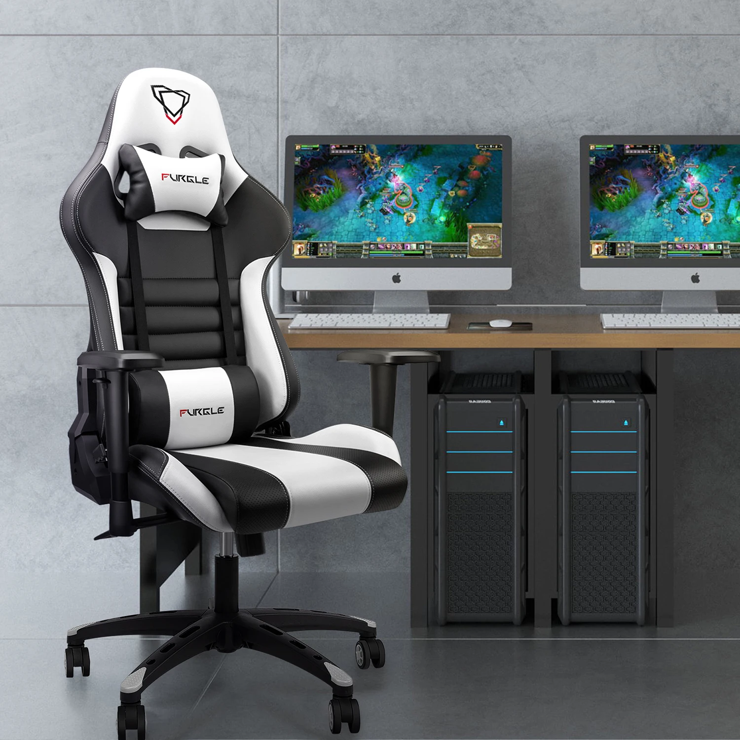 

Игровой стул серии Furgle Carry, компьютерное кресло для гонок, Офисный Компьютерный игровой стул, Эргономичная спинка, игровые стулья LOL