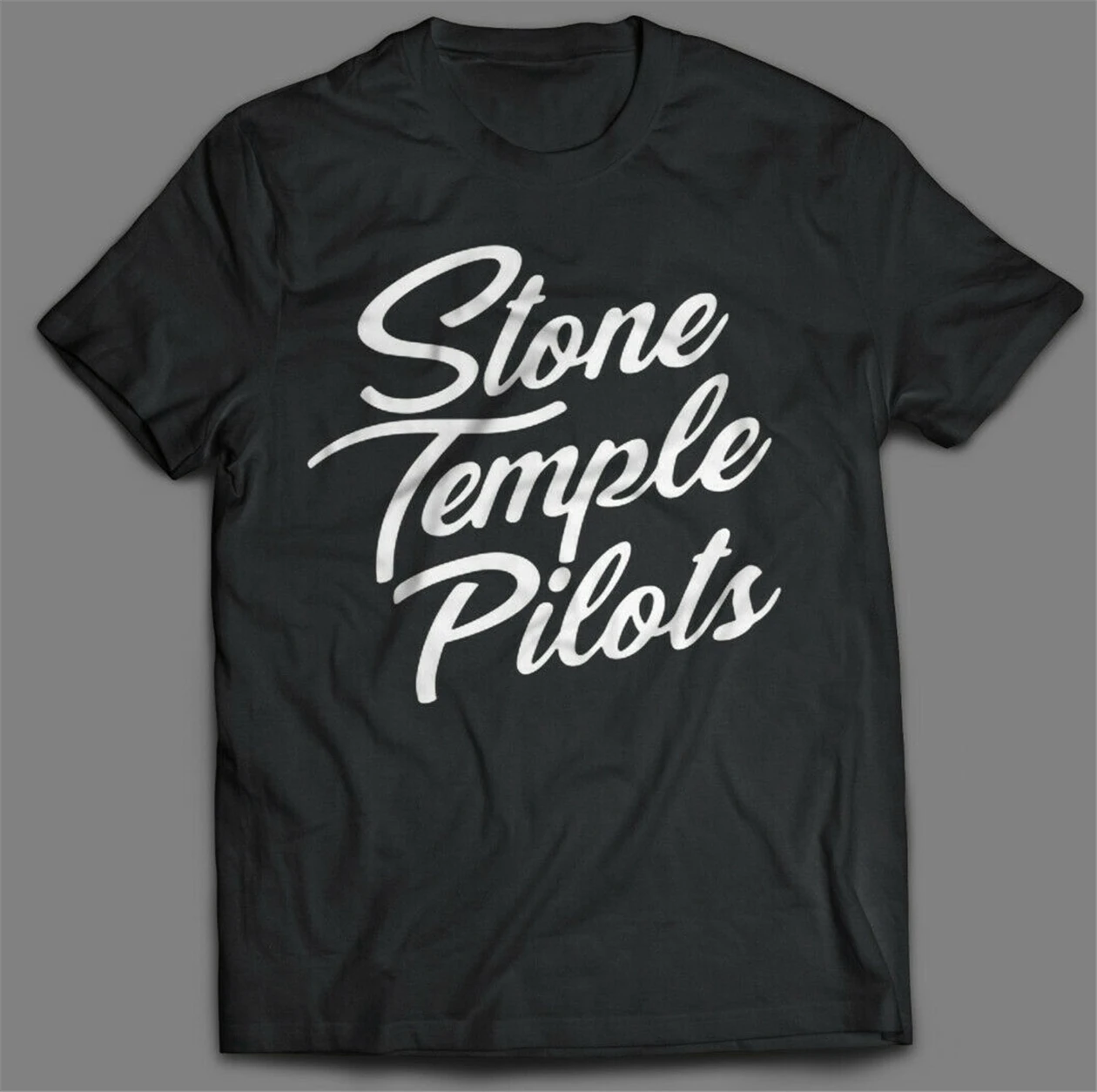 Мужская черная футболка с логотипом Stone Temple Pilots Повседневная Уличная Футболка