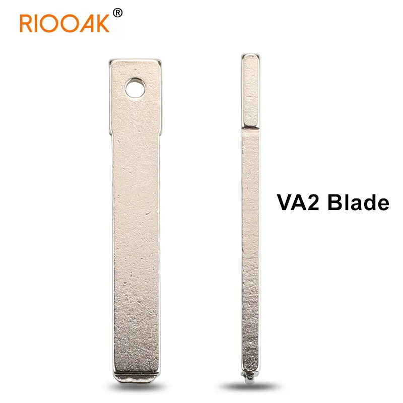 

5pcs VA2 Flip Car Key Blade Metal Blank Uncut Flip KD VVDI Remote Key Uncut Blade For Renault Citroen Peugeot
