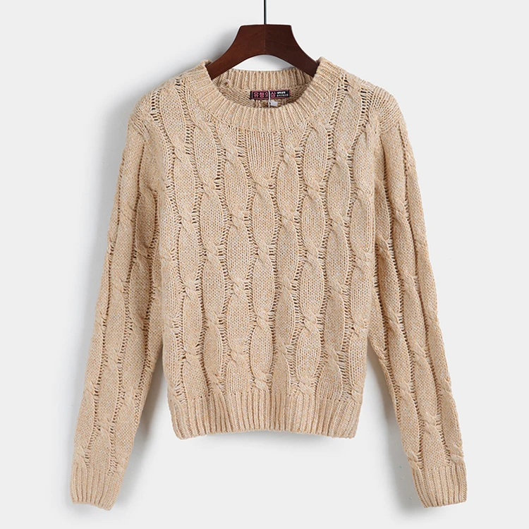 

Женский свитер Abrini, весенний Тонкий Повседневный свитер в рубчик с вырезами, джемперы, свободные свитера с круглым вырезом, зима 2021