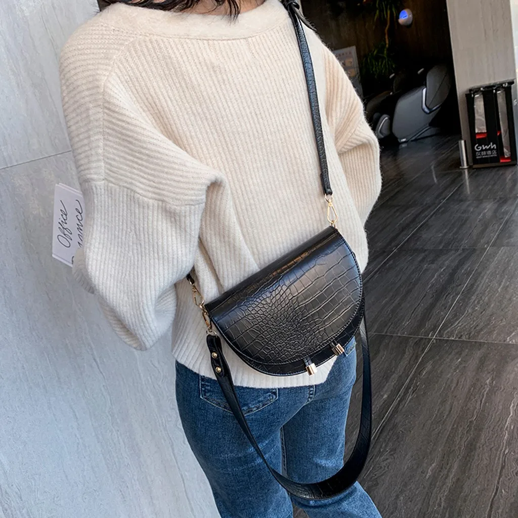

#H40 New Stylish Fashion bags for women 2020 Pu Leather Satchel Casual Wild handbag Simple Shoulder Messenger Bag bolsa feminina