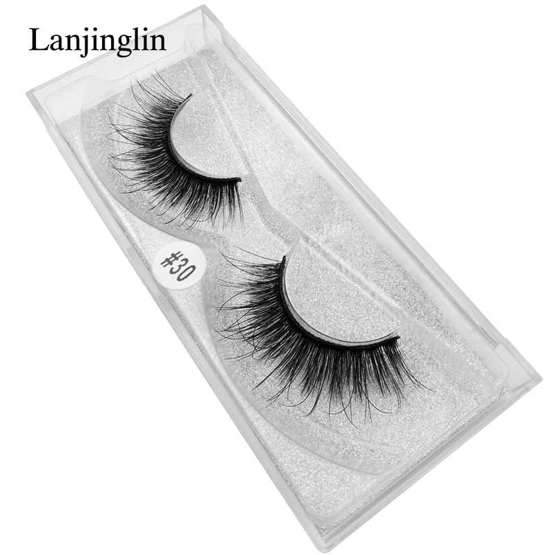 LANJINGLIN 200 пар искусственных длинных ресниц 3d норковые ресницы ручной