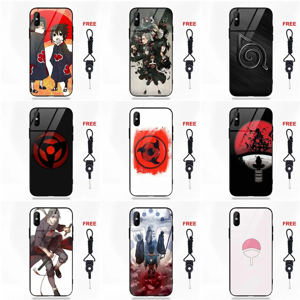 Uchiha Sasuke логотип Наруто для Galaxy S8 S9 Plus huawei Honor 7X P20 Lite mate 10 Pro Redmi 5 Note 5A 6 - купить по