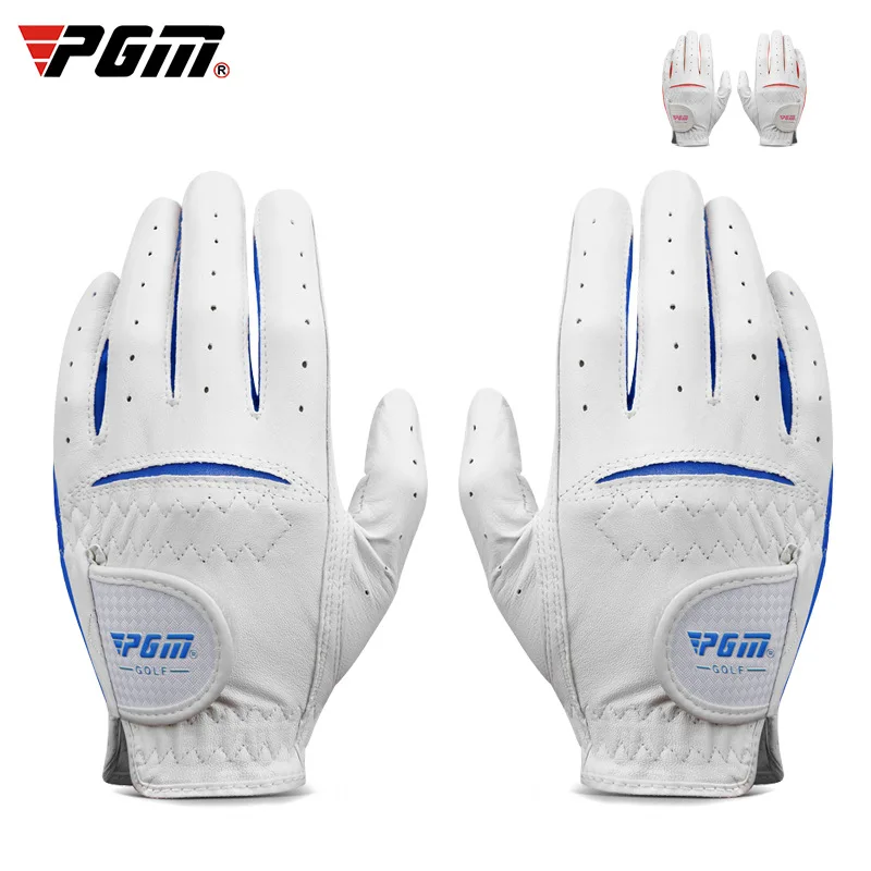

PGM 1 Pair Children Golf Gloves Boys and Girls Soft Leather Training Gloves Right And Left Hand Non-slip Breathable Mitten D0797