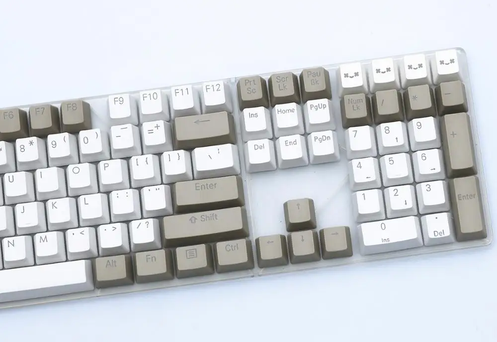 Серо белый переключатель MX профиля OEM для cherry/NOPPOO/Flick/Ikbc с двойной подсветкой 87/104