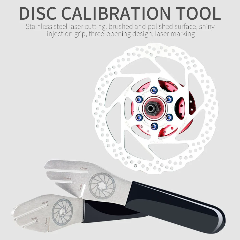 

MTB Bike Bicycle Disc Brake Rotor Alignment Truing Tools Disc Brake Pad Correction Adjustment Stainless Wrench Bike Repair Tool