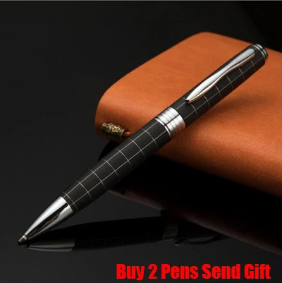 Высококачественная металлическая шариковая ручка в деловом стиле для мужчин, роскошный поворотный подарок для письма, ручка для подписи, купите 2, отправьте подарок