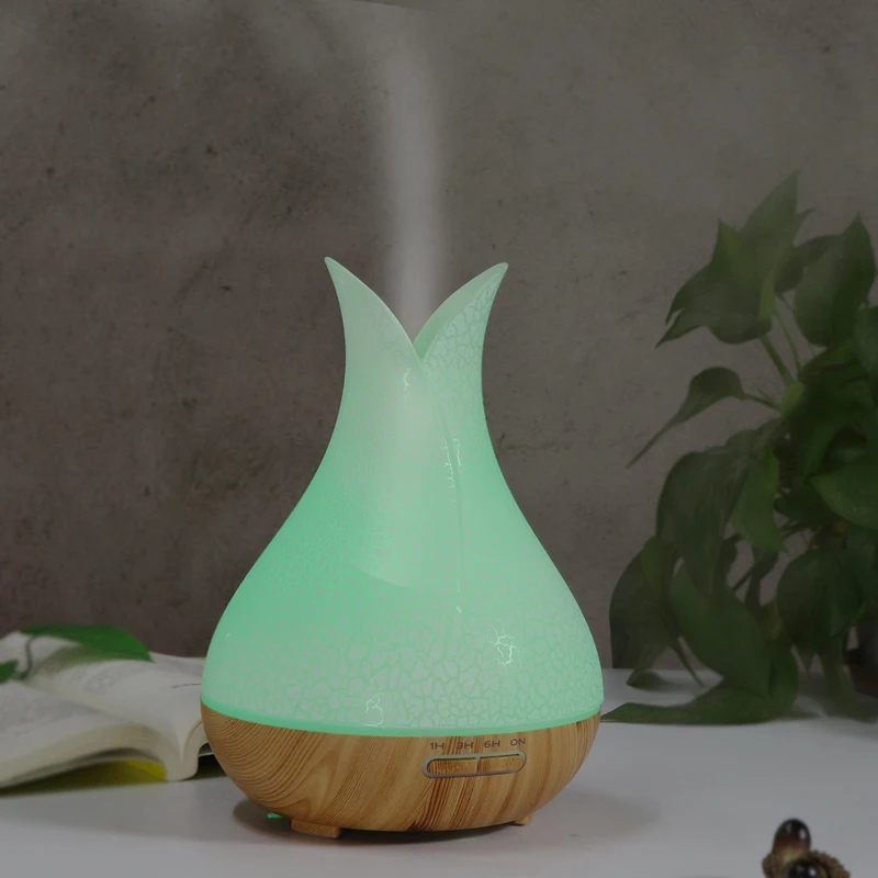 

Essential Oil Diffuser 400Ml Diffusers for Essential Oils ,Wood Grain Home Humidifier 7 Colors Changing Light for Home Office Yo
