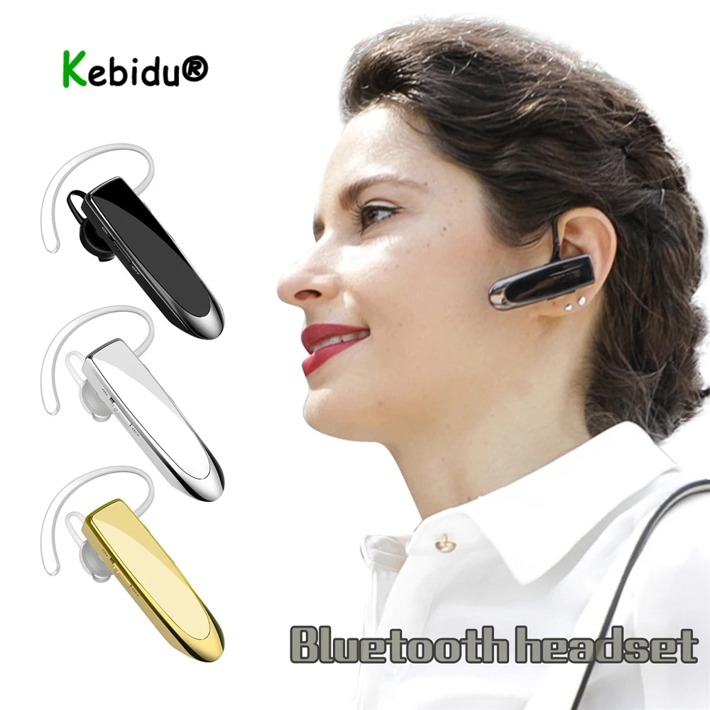 

Kebidu Bluetooth деловые односторонние беспроводные наушники портативные стерео совместимые наушники бас гарнитура для huawei/xiaomi