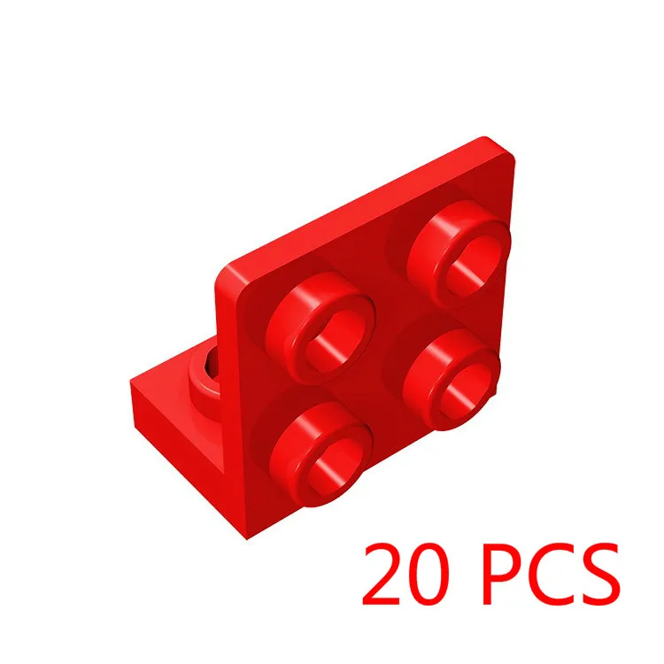 20 pcs red Фигурки, демонстрационная коробка, мини-фиги, чехол, маленькие кирпичи, опорная пластина, кронштейн, строительные блоки, фигурка, подставка, опорная пластина, игрушки для детей - Цвет: 20 pcs red