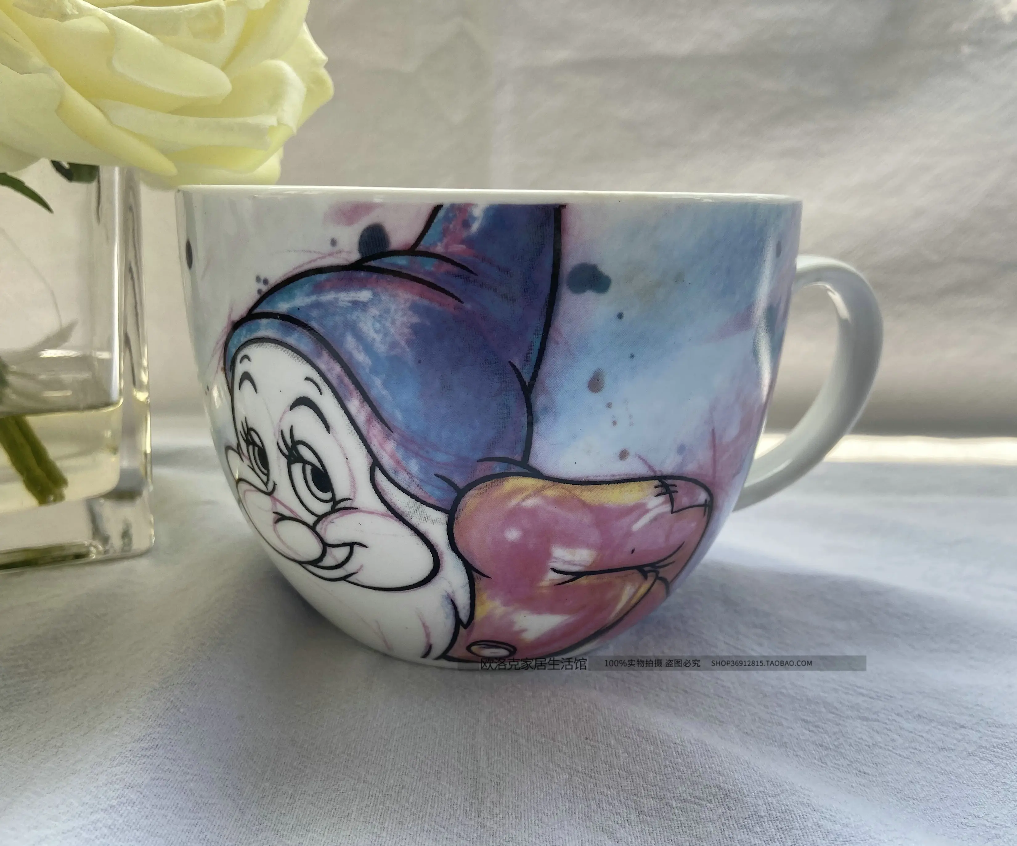 

Disney cartoon painted dwarf pattern mug cereal cup milk cup large capacity