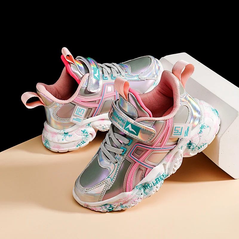 

BG Kids Sport Shoes Running Shoes Girls Sneakers Tenis Infantil Pink Breathable Antislip Children Shoes Size 26-38