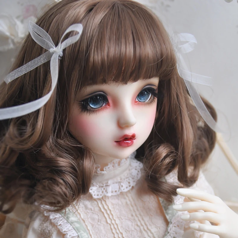 Парик Bybrana bjd из высокотемпературного волокна короткий вьющийся парик вьющихся