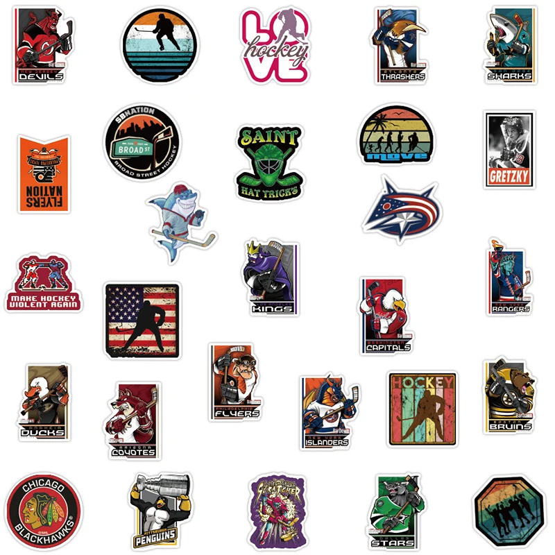 10/30/50 шт. водонепроницаемые Стикеры для хоккея | Игрушки и хобби