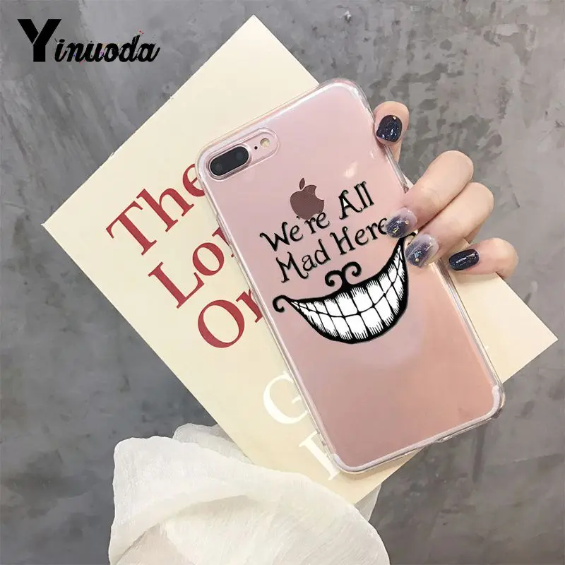 Yinuoda Alice in Wonderland Чеширский кот Модный чехол для телефона Apple iPhone 8 7 6 6S Plus X XS max 5 5S SE XR чехол