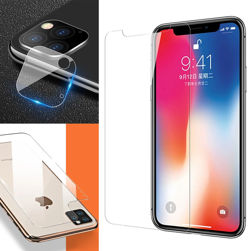 Полный корпус 9D протектор экрана для iPhone 11 Pro Max 2019 передняя + задняя объектив
