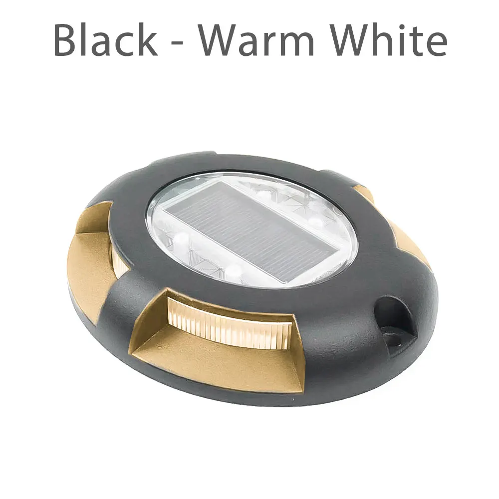 Warm White BlackBody Светодиодный светильник на солнечной батарее, подземный погребенный светильник, уличный водонепроницаемый дорожный светильник для ступенчатых тротуаров, лестниц, садовых дорожек, дорожек, двора, светильник ing - Испускаемый цвет: Warm White BlackBody
