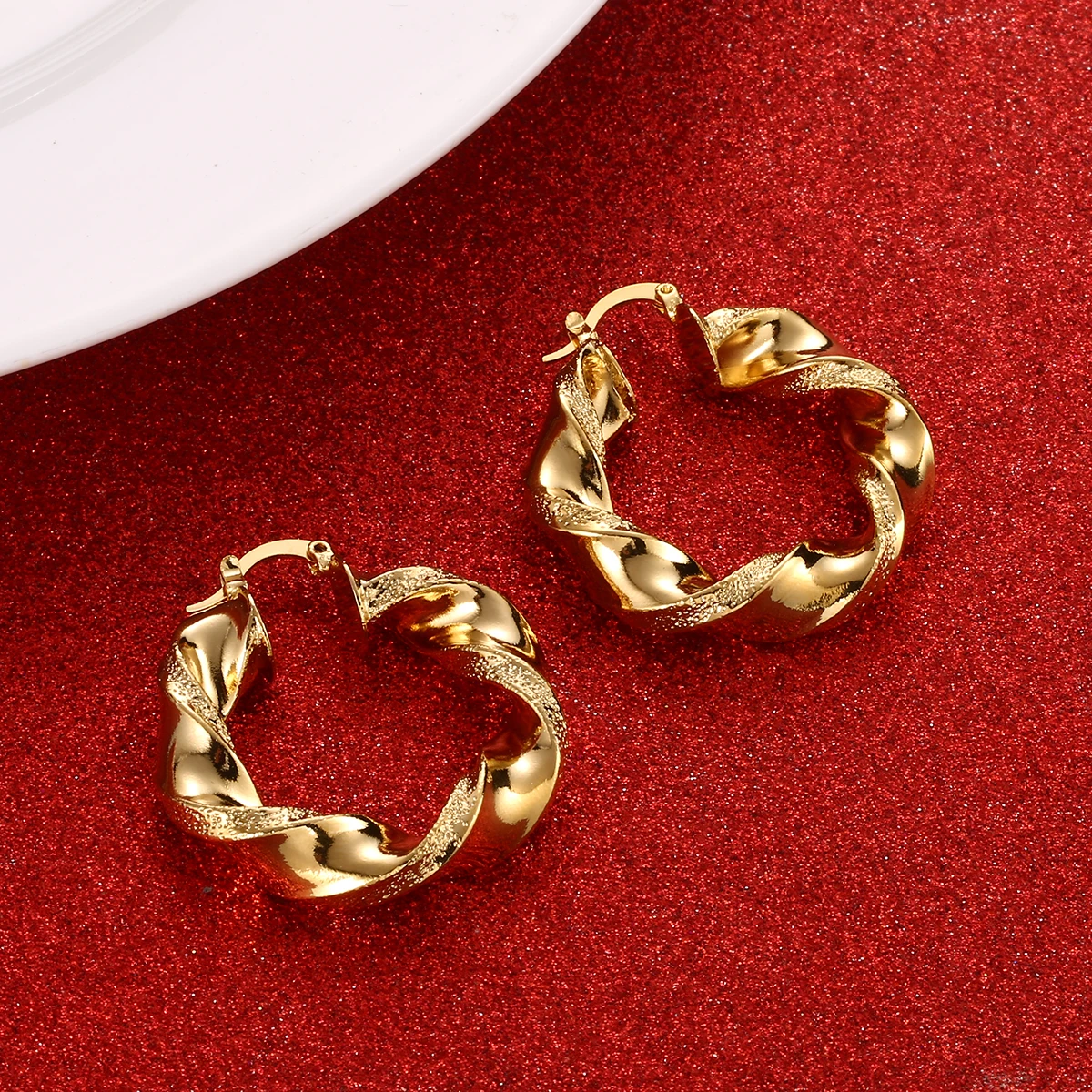 

Africa Gold Color Earrings for Women Girl Jewelry Arab Middle East Gift