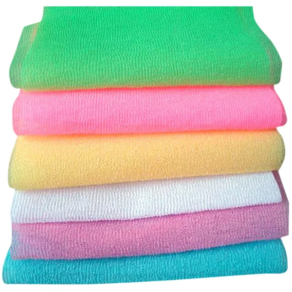 

3Pcs Nylon Mesh Bath Shower Body Washing Cleaning Exfoliate Puff Scrubbing Towel Random Color