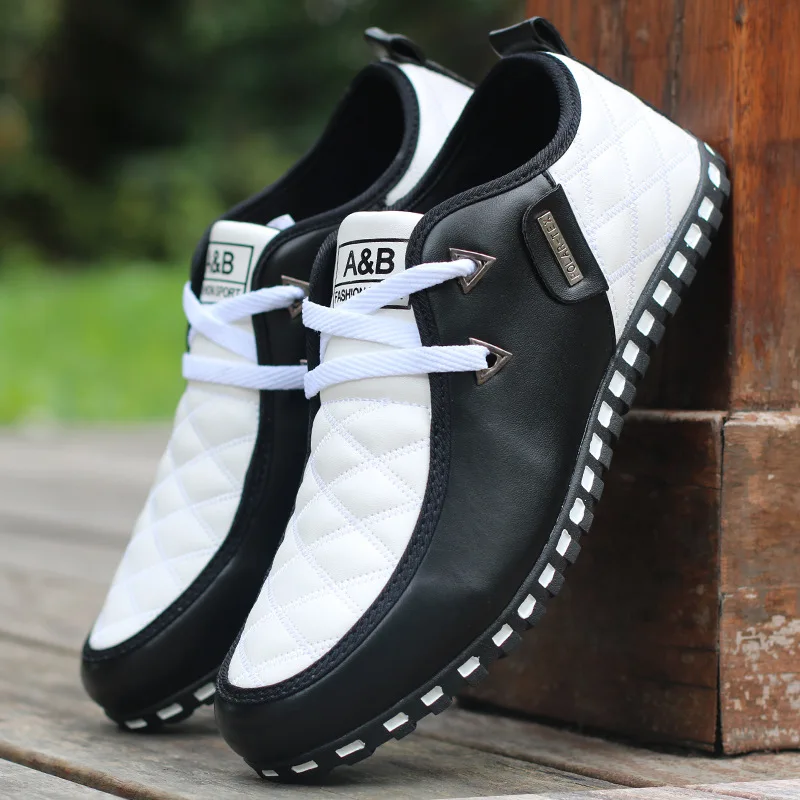 Мужские кожаные повседневные туфли мужские деловые из искусственной кожи