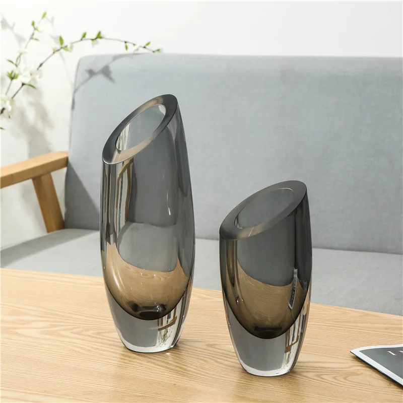 

Скандинавская искусственная домашняя поделка, модель для украшения гостиной, современная простая стеклянная ваза