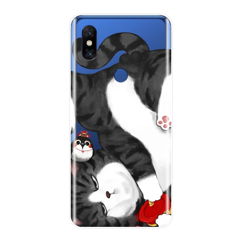 Задняя крышка для Xiaomi Mi Max Note 1 2 3 Мопс Собака Кот Забавный Хаски кавайный милый