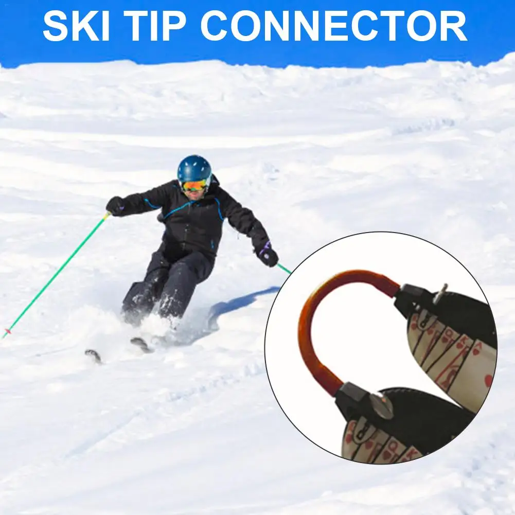 

Ski Tip Connector Snowboard Connector Snowboard Clip Outdoor Sport Snowboard Holder, Ski Beginner Essential Ski Tip Connector