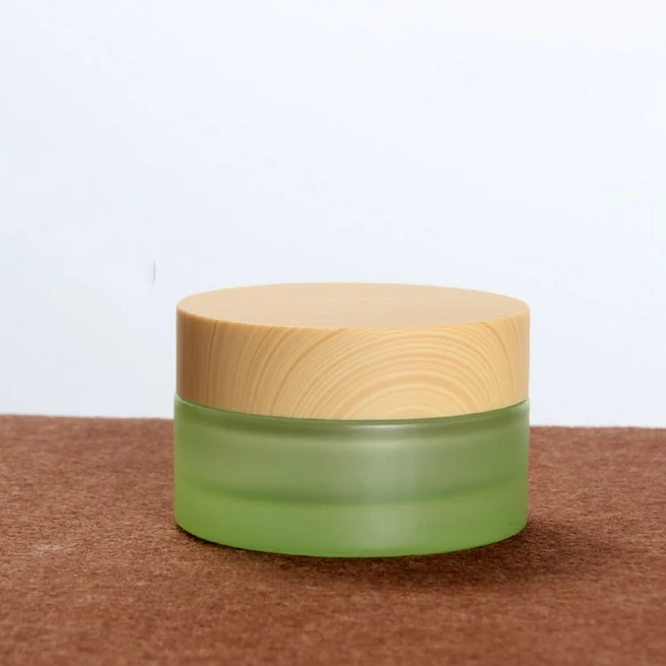 

30G High Grade Wood Grain Cover Green Empty Packing Portable Small Cream Bottle Eye Cream10pcs/lot