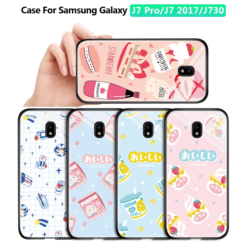 Для Samsung Galaxy J7 Pro 2015 2016 2017 J730 мультфильм лимонный сок молочный напиток